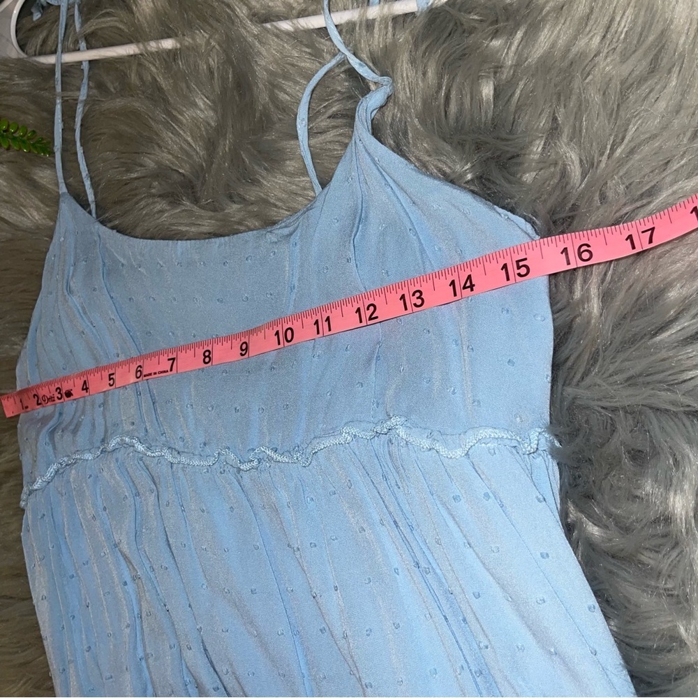 Chic Light Blue Ruffle Mini Dress - Picture 10 of 12